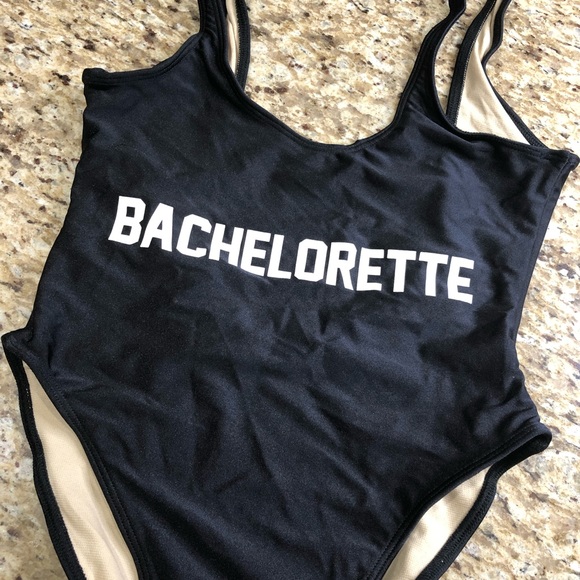 Private Party “Bachelorette” Black One Piece Swimsuit Med/Lrg - Picture 3 of 7